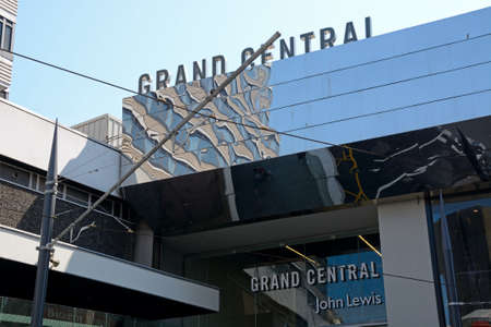 John Lewis Entrance to Grand Central Shopping, Birmingham, England, UK, Western Europe.のeditorial素材