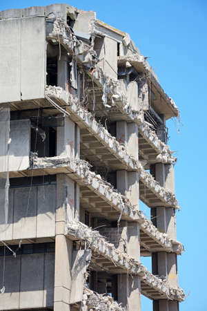 Demolition of the old Birmingham Central Library, Birmingham, England, UK, Western Europe.の写真素材
