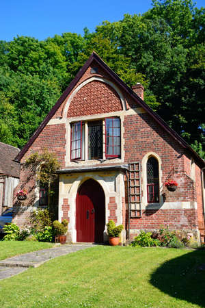 Converted chapel along the main village street, Milton Abbas, Dorset, England, UK, Western Europe.のeditorial素材