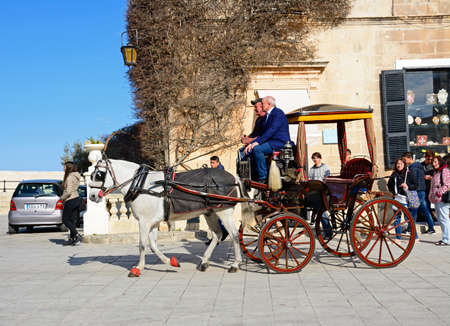 Horse and carriage in the city centre, Mdina, Malta, Europe.のeditorial素材