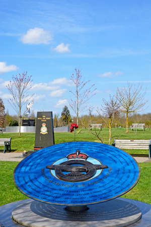 Womens Auxillary Air Force WW2 memorial with the Royal Air Force Police memorial to the rear at the National Memorial Arboretum, Alrewas, Staffordshire, England, UK, Western Europe.のeditorial素材