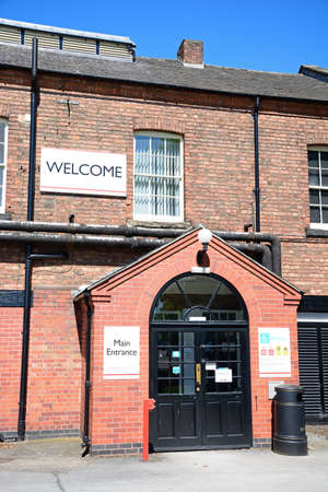 Main entrance to the National Brewery Museum in Horninglow Street, Burton upon Trent, Staffordshire, England, UK, Western Europe.のeditorial素材