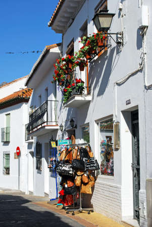 Souvenir shop in the Plaza de Espana, Benalmadena Pueblo, Costa del Sol, Andalusia, Spain, Europe.のeditorial素材
