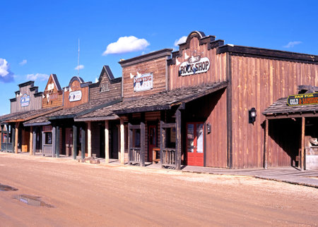 BRYCE CANYON NATIONAL PARK, UTAH, USA - OCTOBER 17, 1994 - Old Bryce Village Shops, Bryce Canyon National Park, Utah, USA, October 17, 1994のeditorial素材