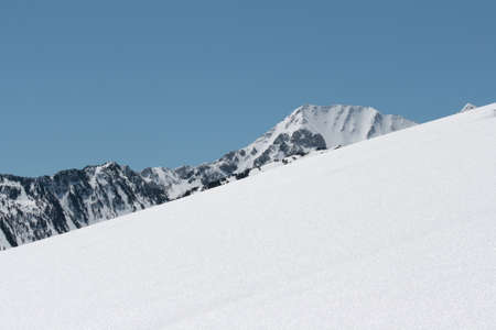 Snowy mountain in Ariege, Midi-Pyrenees Region of France