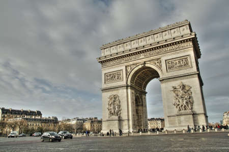 Triumphal Arch in Paris, Franceのeditorial素材