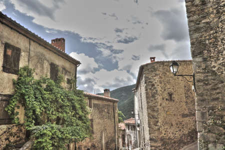 Mosset town in the eastern Pyrenees, Franceの写真素材