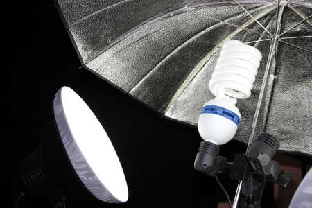 Studio lamp and reflector for photography