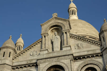 Sacre coeur basilica in Montmartre, Paris, Franceの写真素材