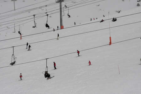 People on a chairlift in Andorra