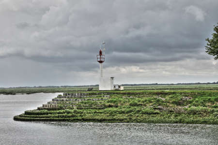 headlight in Somme bay, Franceの写真素材