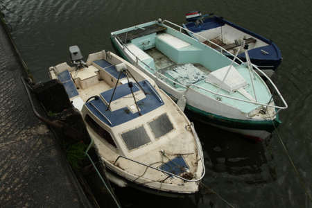 small boat in Somme bay, Franceの写真素材