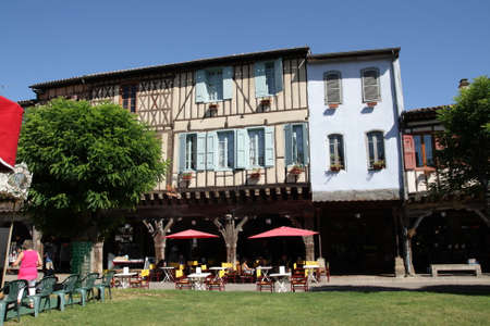 medieval city of Mirepoix in Franceのeditorial素材