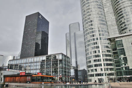Business district of La Defense in Paris, Franceのeditorial素材