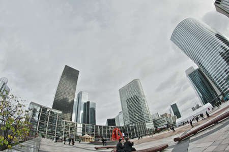 Business district of La Defense in Paris, Franceのeditorial素材