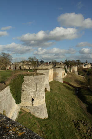 Castle of Coucy le Chateau in Aisne, Picardy in north of Franceのeditorial素材