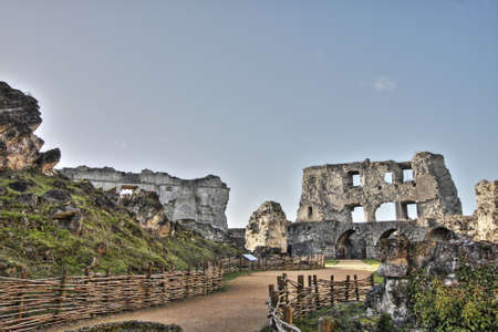 Castle of Coucy le Chateau in Aisne, Picardy in north of Franceのeditorial素材