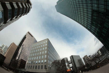 Skyscraper in the business district of La Defense in Paris, Franceのeditorial素材