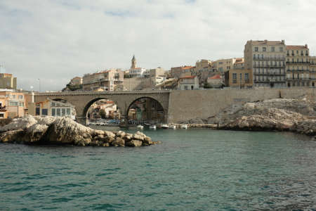 City of marseille view from the Mediterranean sea, Provence in south of Franceのeditorial素材