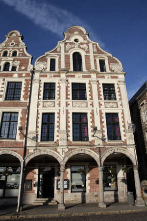 Traditional buildings in Arras great place, Nord Region of Franceのeditorial素材