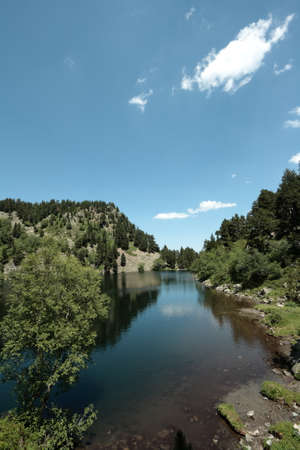 Balbonne lake in Pyrenees, Occitanie in south of Franceの写真素材