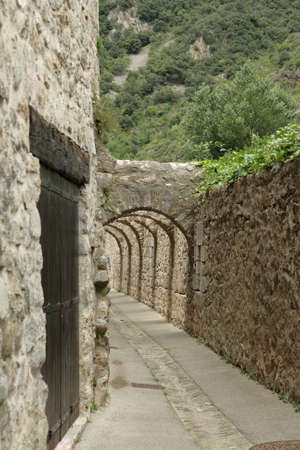 Fortified city of Villefranche de Conflent in Pyrenees Orientales, Franceの写真素材