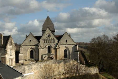 Catholic church in Aisne, Picardie in north of Franceのeditorial素材