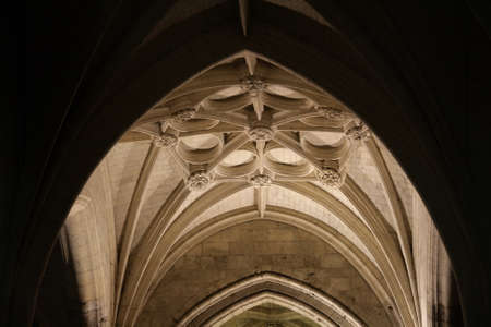 Vault of a church in Franceのeditorial素材