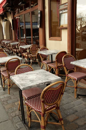 Bar Terrace in Montmartre, Paris in Franceのeditorial素材