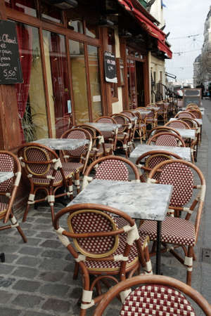 Bar Terrace in Montmartre, Paris in Franceのeditorial素材