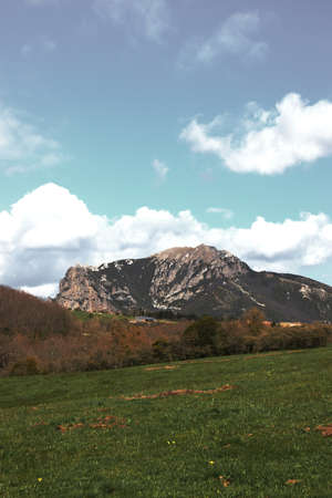 Peak of Bugarach in the Corbieres, Occitanie in south of Franceの写真素材