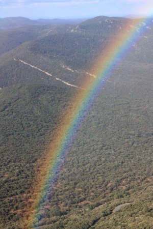 Rainbow in Corbieres, Franceの写真素材