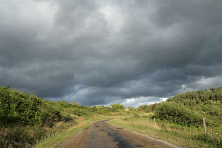 Road in Pyrenees, Aude, Occitanie in south of Franceの写真素材