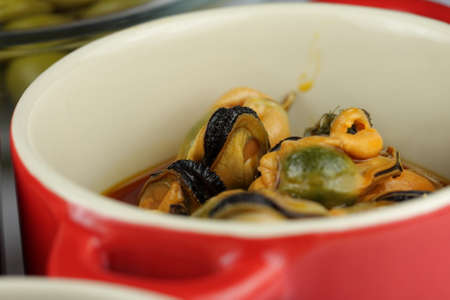 Tapas of musselsの写真素材