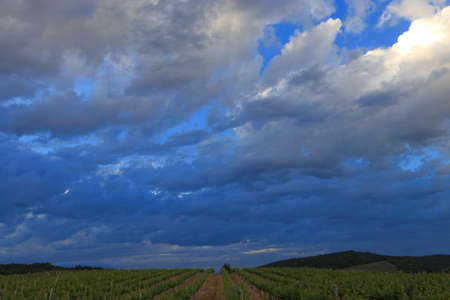 Clouds and sky in french countrysideの写真素材