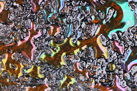 background of drop of motor oil colorful