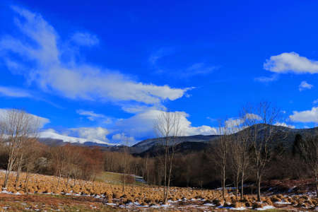 Pyrenean landscape in Aude , Occitanie in the southern of France