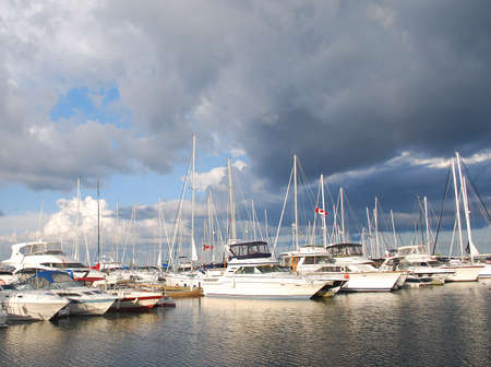 Yachts on the Ontario Lakeの写真素材