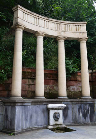 Small monument in a park の写真素材