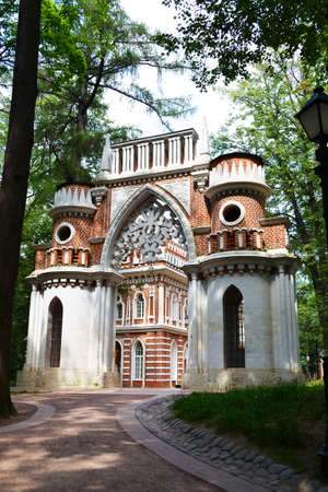 Arch in Tsaritsino, Moscow, Russiaの写真素材