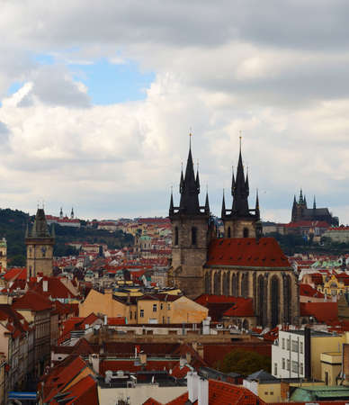Prague aerial viewの写真素材