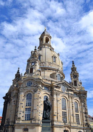 Frauenkirche in Dresden Germanyの写真素材