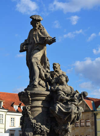 Statue on Charles bridge, Pragueの写真素材