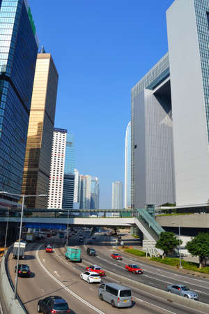 Highways on Hong Kong Islandのeditorial素材