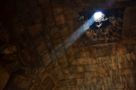 Inside medieval Armenian monasteryの写真素材
