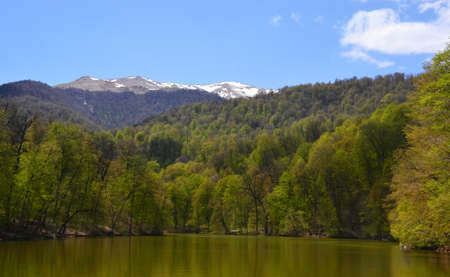 Small lake in Dilijan Armeniaの写真素材