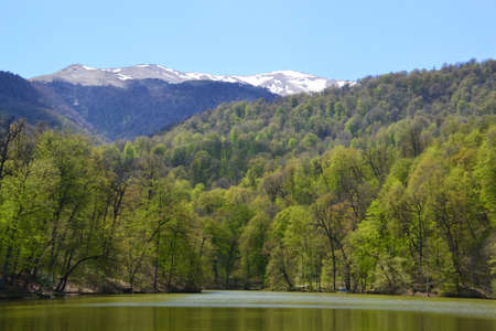 Small lake in Dilijan Armeniaの写真素材