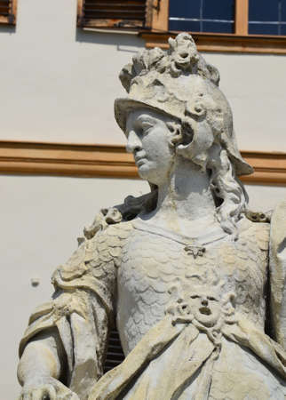 Statue in front of Eggenderg castle in Graz, Austriaのeditorial素材