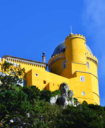The Pena National Palace in, Sintra, Portugalのeditorial素材