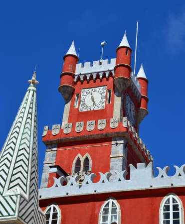 The Pena National Palace in, Sintra, Portugalのeditorial素材